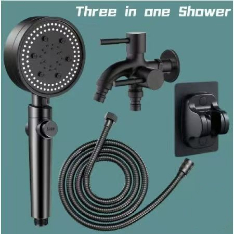 Factory wholesale of seven-piece sets of cross-border best-selling showerheads, shower heads, four-piece sets of hand-held showerheads details Picture
