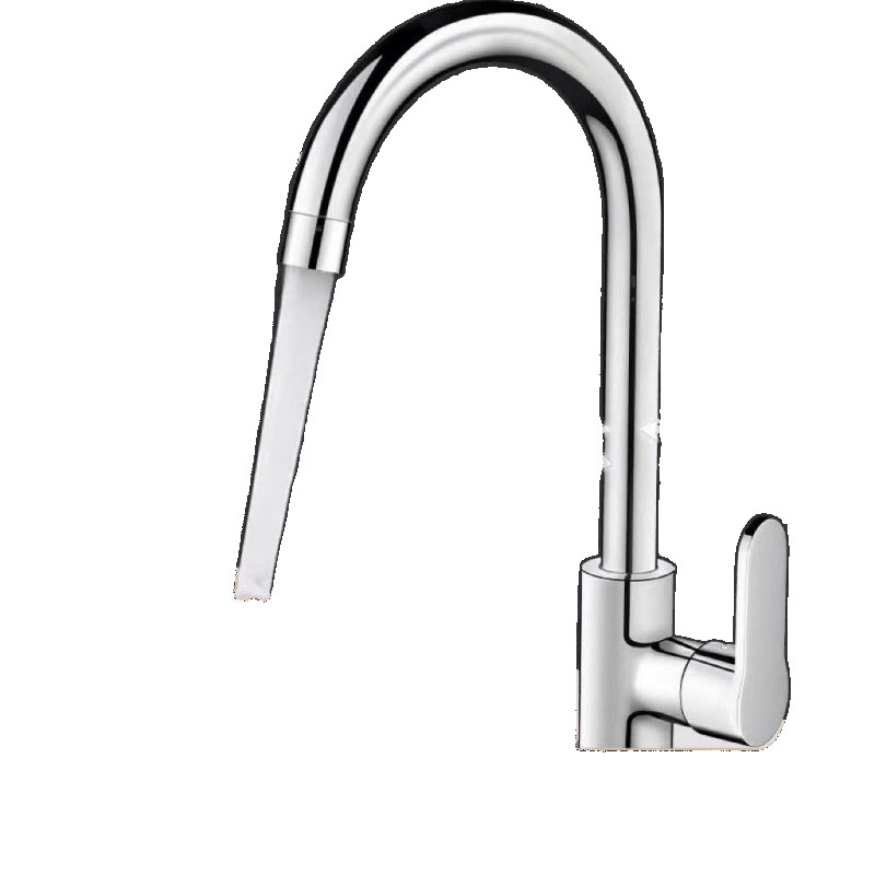 All-copper kitchen hot and cold water faucet for washing vegetables, two-in-one rotating sink, household single-cooling stainless steel Item Picture