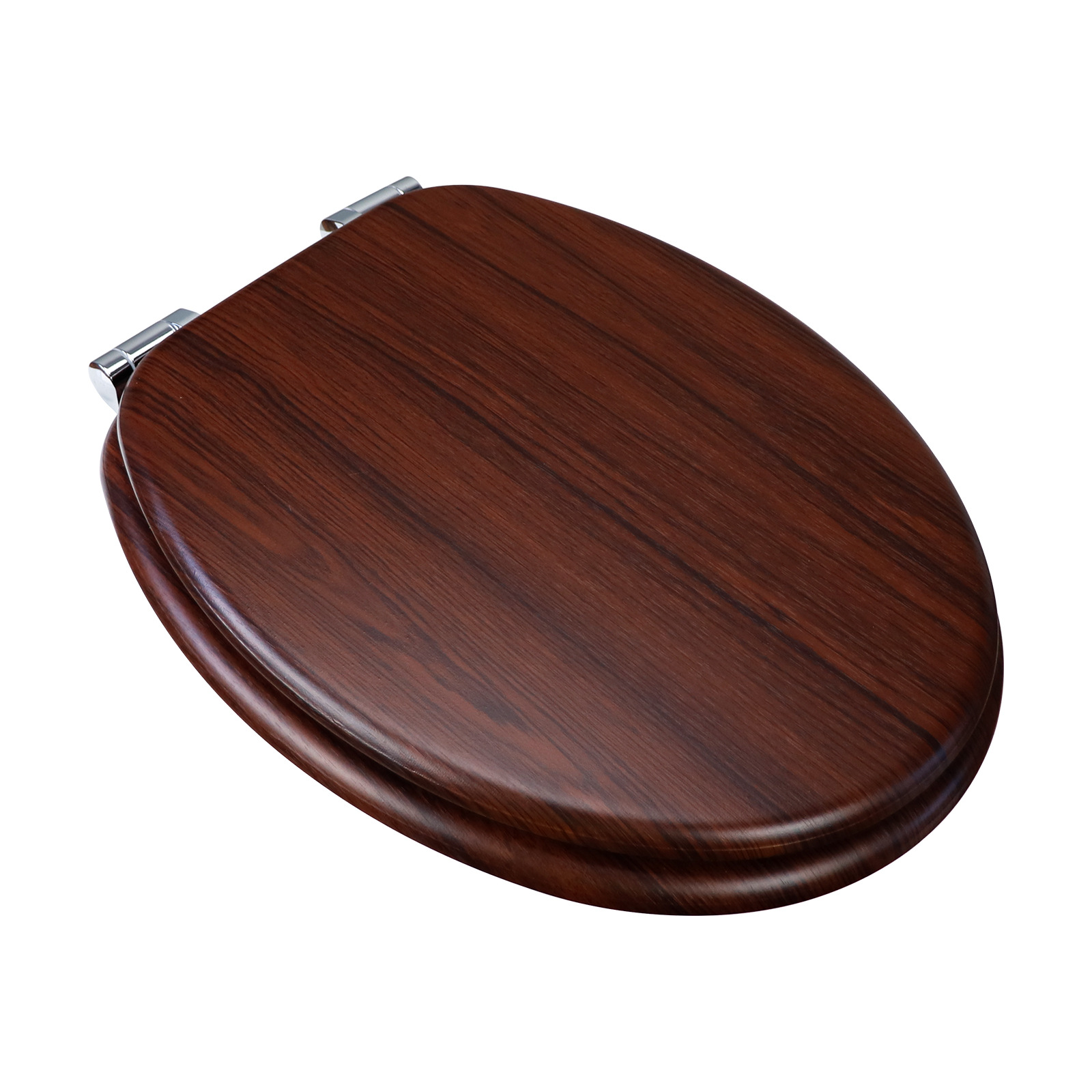 Factory direct sales of density board, wooden MDF toilet seat, pvc veneer, wood grain pattern with slow descent Specification drawing