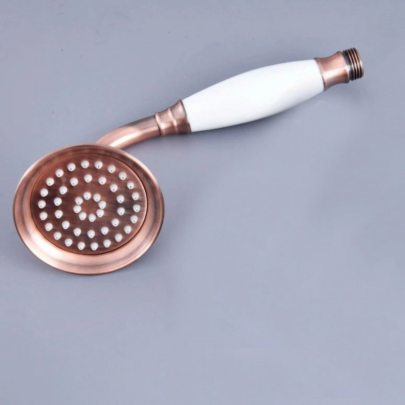 Red antique copper 8-inch shower top spray, thickened antique European-style top spray, bathroom showerhead, copper nail shower head Application Scenario