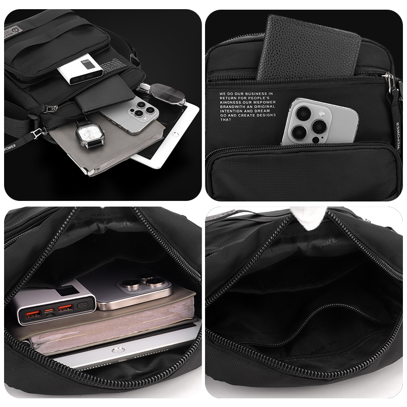 WEPOWER's new fashionable business shoulder bag is a durable and water-resistant men's commuting crossbody bag Application Scenario