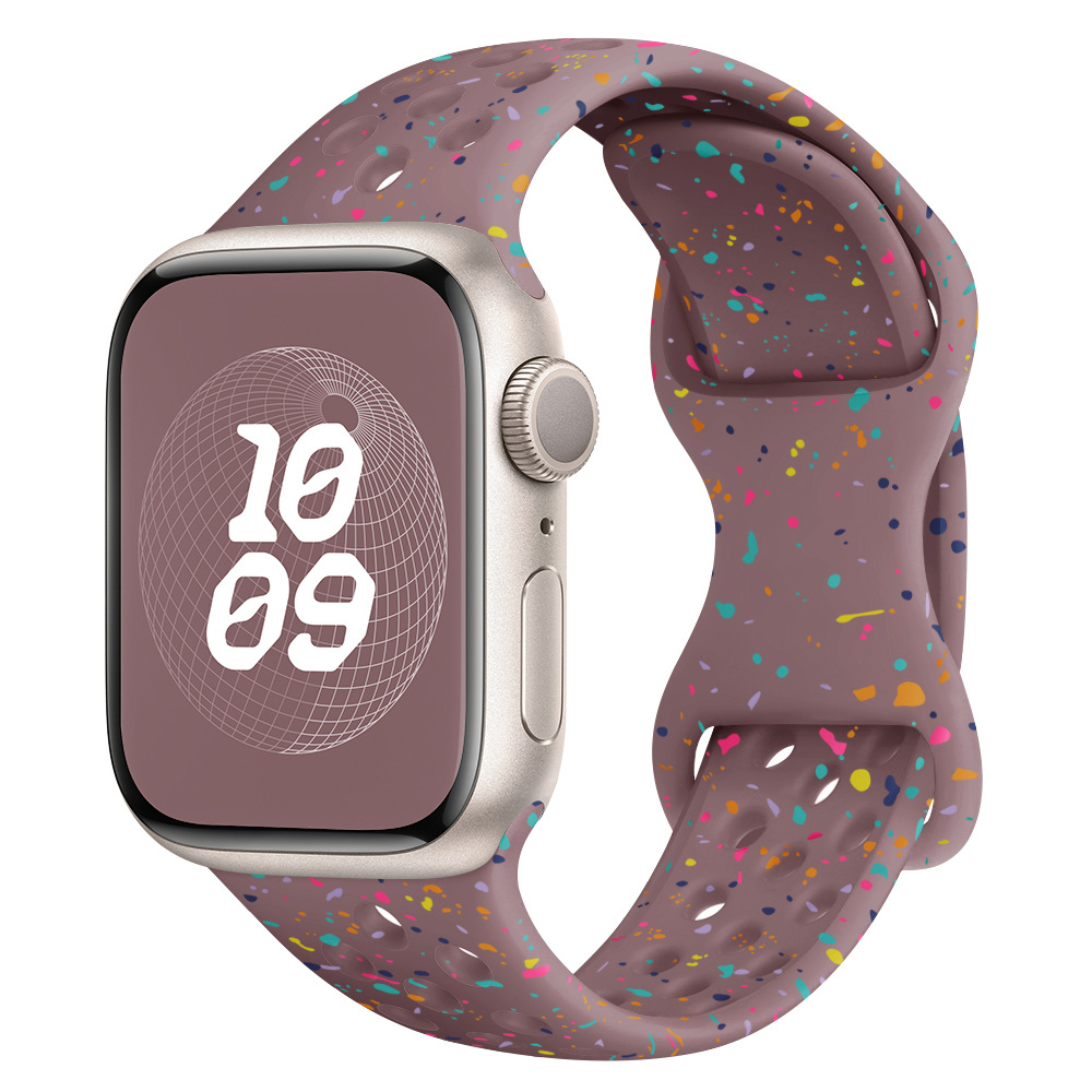 Suitable for Apple Watch with colorful dot rainbow butterfly clasp silicone strap iWatch SES91-8 Ultra Application Scenario