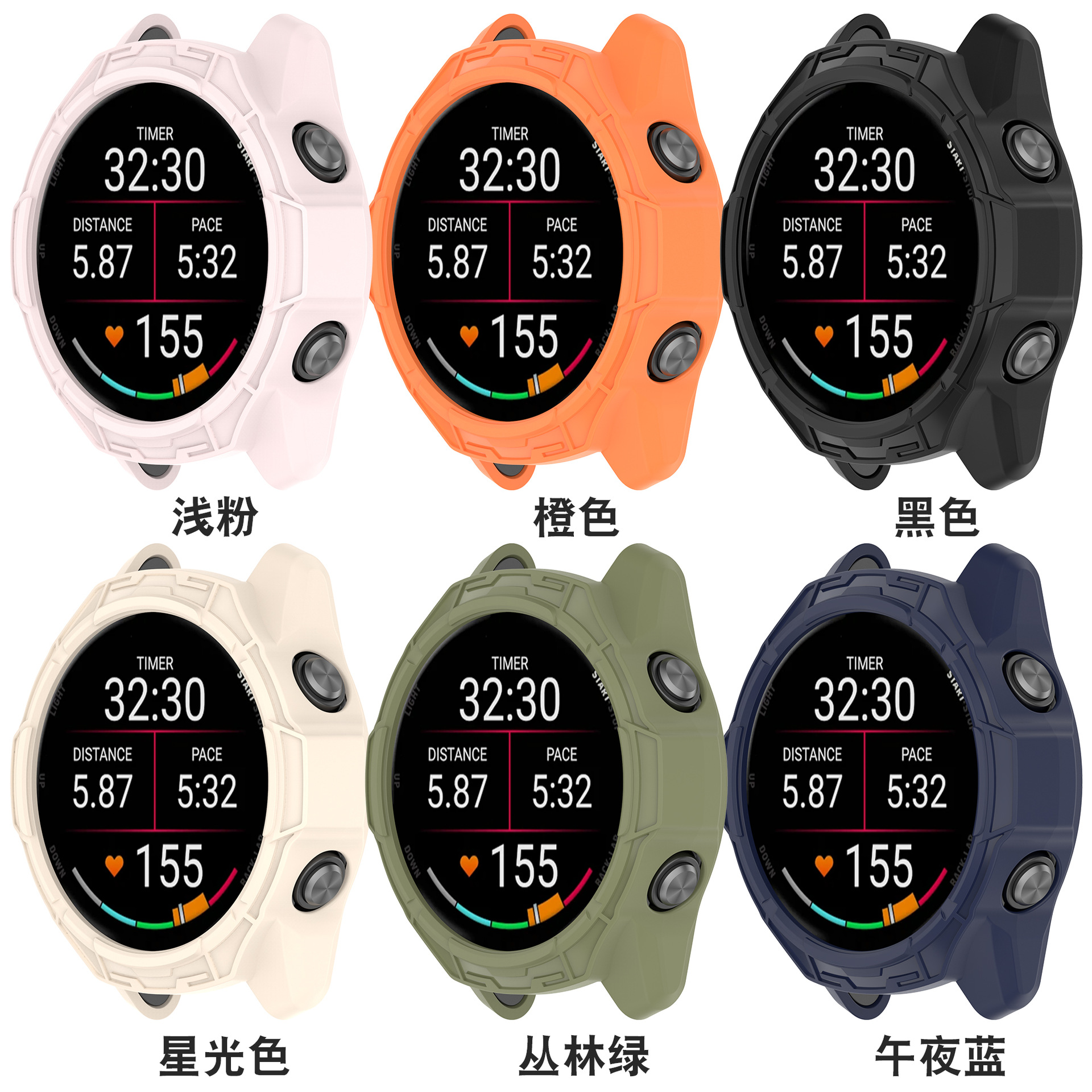 Suitable for Garmin Forerunner970 protective case tempered film integrated case FR970 skeletonized armor watch case Item Picture