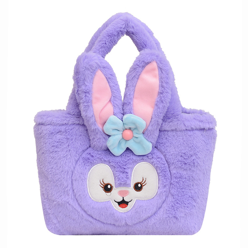 Japanese-style Instagram cute cartoon children's bag 2023 new style, fluffy hand-held large capacity small shoulder bag, bento bag Item Picture