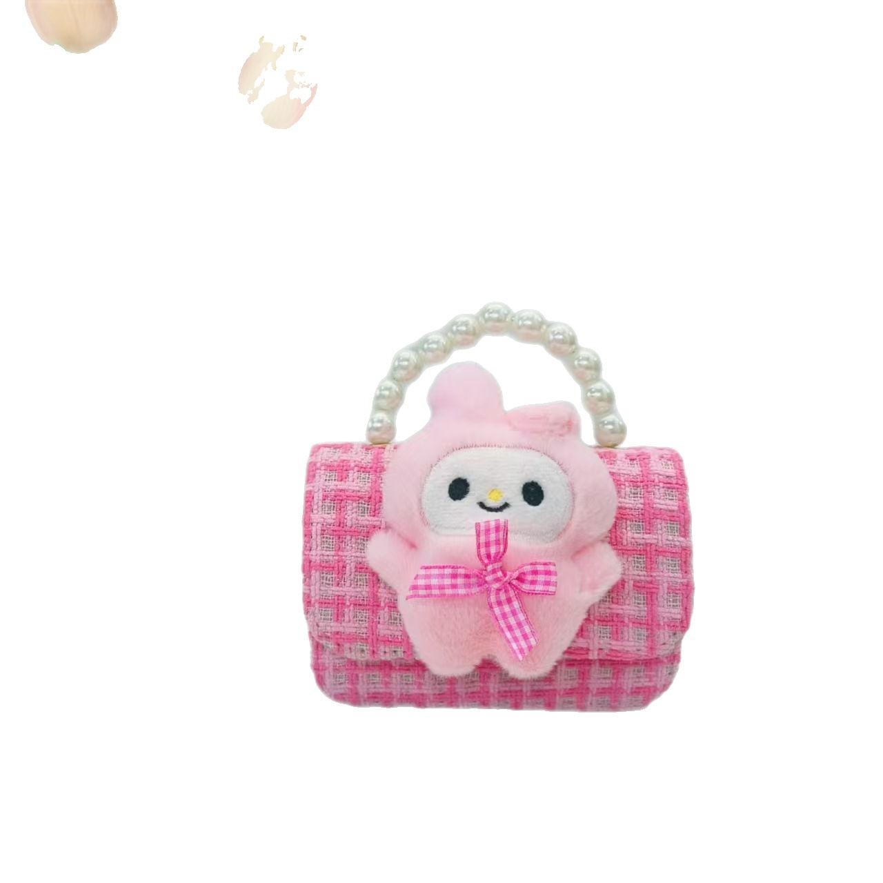 Melody Pearl handbag, Kuromi Princess Bag, chain small square bag, Little girl single-shoulder crossbody bag, accessory bag Item Picture