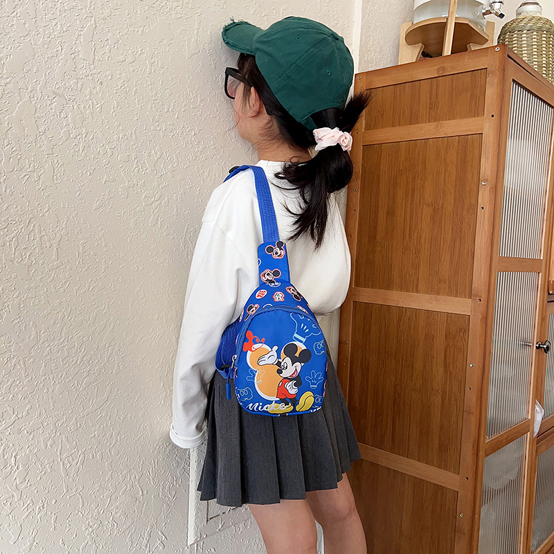 Summer 2024 new children's bag crossbody bag, cute pink little horse chest bag, Korean-style canvas bag for boys and girls Specification drawing