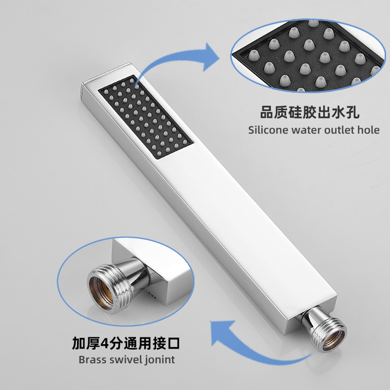 304 stainless steel hand-held shower head, shower head, hand shower, bathroom shower head, cross-border export manufacturer wholesale details Picture