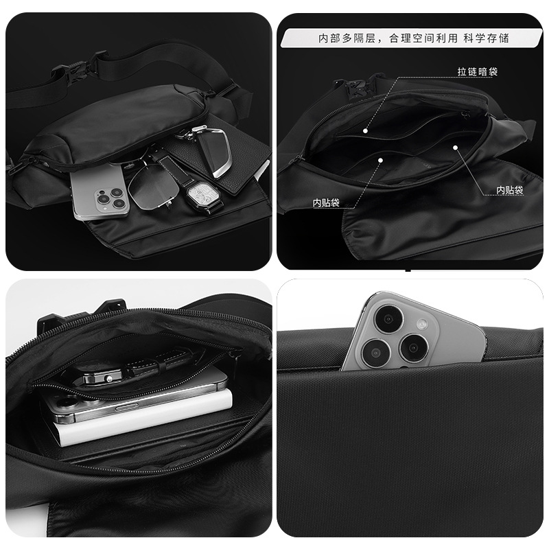WEPOEWR's new cycling functional crossbody bag, sports waist bag, business commuting men's magnetic clasp chest bag Application Scenario