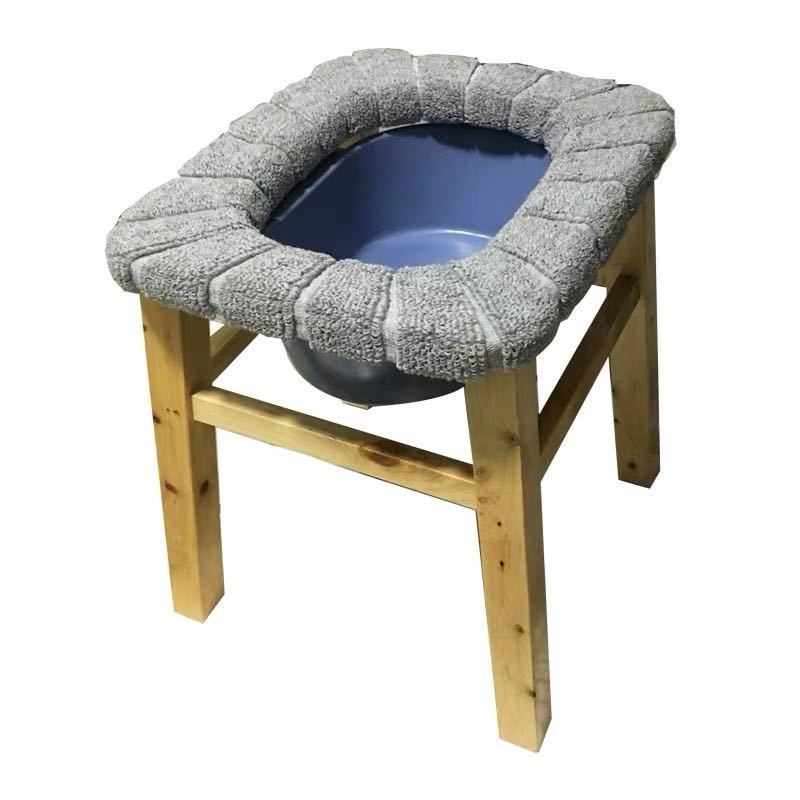 Solid wood toilet stool for patients, reinforced for defecation without assembly, adult disabled backrest, pregnant women's toilet, household and elderly direct sales Item Picture