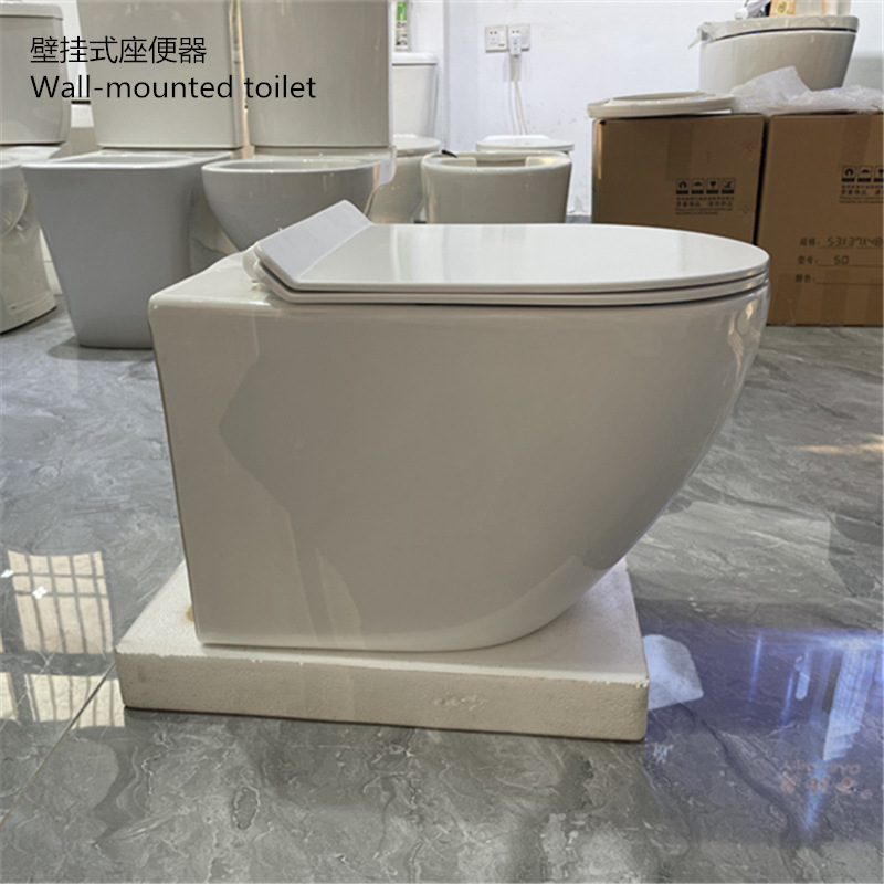 Ceramic wall-mounted toilet, South American wall-mounted toilet, Middle Eastern wall-mounted seat toilet wall-hung wc full figure