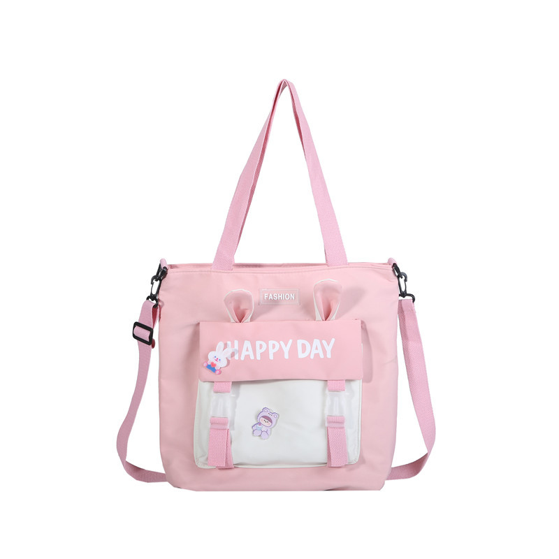 Large-capacity file bag, primary school student handbag that can be carried on one shoulder, book bag for girls with high appearance standards, homework books and test papers bag Item Picture