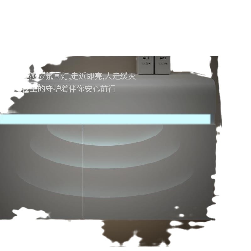The popular smart bathroom cabinet, Kailinai light luxury style bathroom combination, integrates a washbasin, washbasin and washstand for hygiene Item Picture