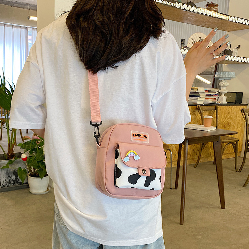 isn Fashion Shoulder Bag, small bag, women's Bag 2020 New style, trendy, cute badge, simple, large capacity backpack Specification drawing