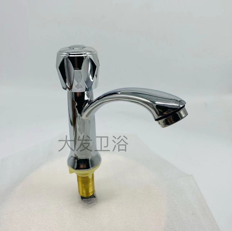 Qianxi washbasin faucet, countertop washbasin faucet, single cold water washbasin faucet, stainless steel single cold faucet details Picture