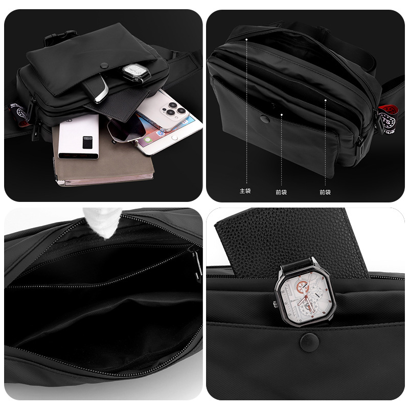 WEPOEWR's new trendy chest bag, men's portable waist bag, simple crossbody bag, and streetwear single-shoulder bag Application Scenario