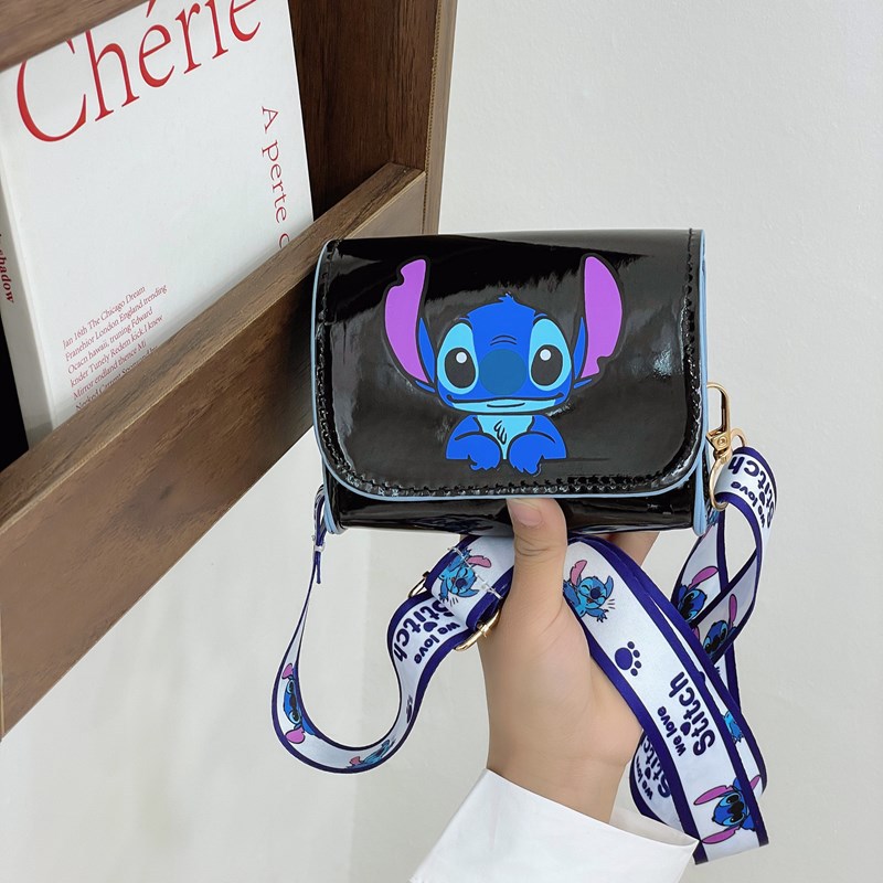 New fashionable children's single-shoulder crossbody snack bag PU cartoon cute Kuroshidi baby small bag for girls full figure