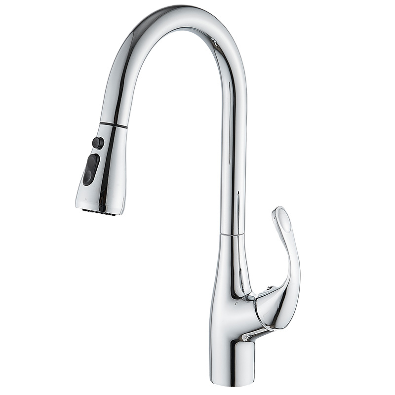 A pull-out cold and hot water faucet, a luxurious kitchen sink faucet that can rotate 360 degrees Item Picture