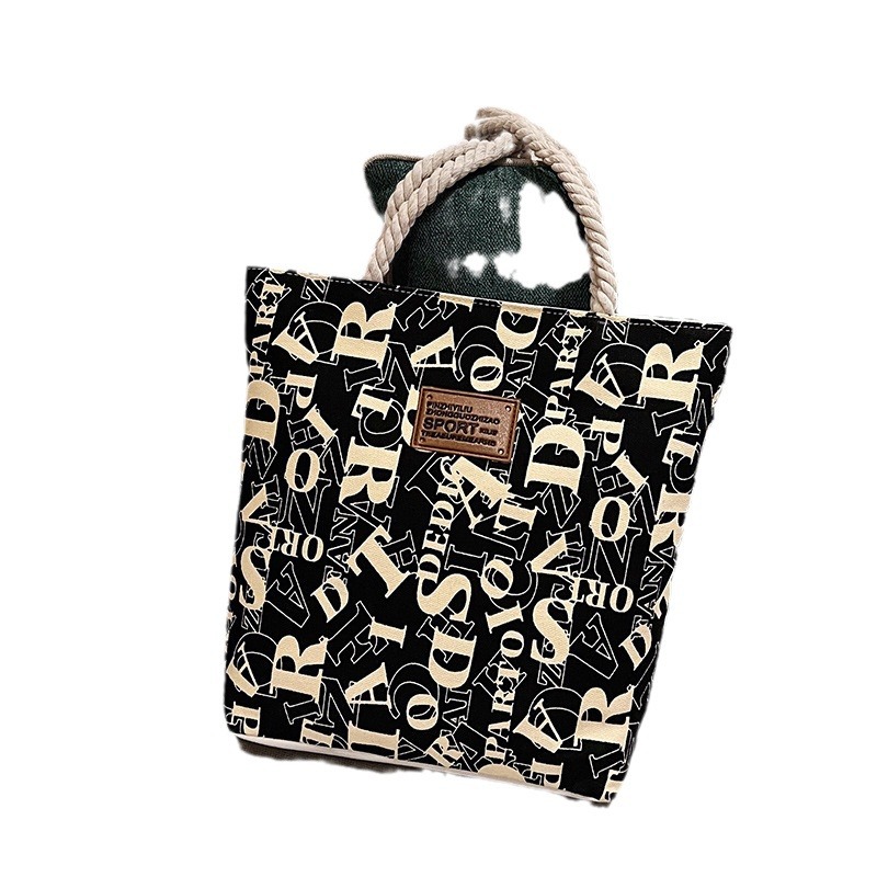 Japanese-style canvas bags for women 2024, trendy Korean-style versatile mobile phones, bento boxes, tote bags, and small cloth bags for girls at work Item Picture