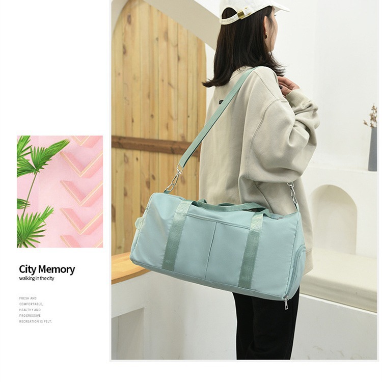 Travel fitness bag, women's short-distance luggage bag, large-capacity portable travel bag, lightweight waterproof maternity bag, storage bag Specification drawing