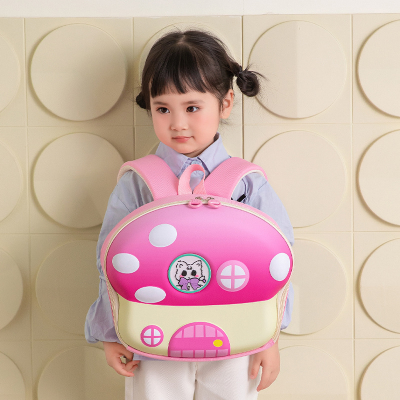 2025 New children's schoolbags: Small schoolbags for children aged 3 to 6, travel backpacks, mini and cute cartoon mushroom bags Specification drawing