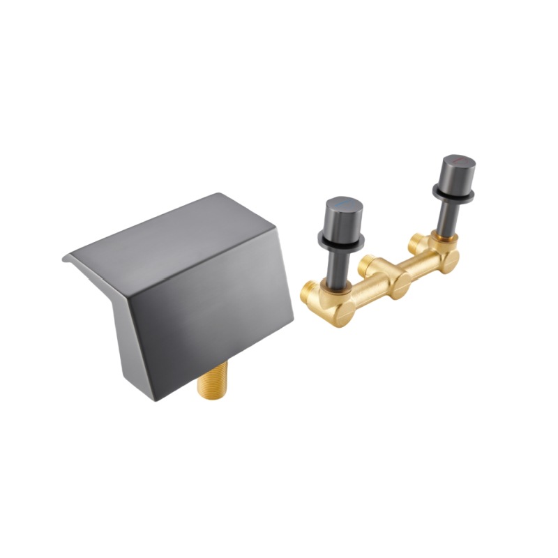 Hot spring soaking pool faucet, all-copper cold and hot 1-inch large flow waterfall faucet, spa fish mud pool faucet valve Item Picture