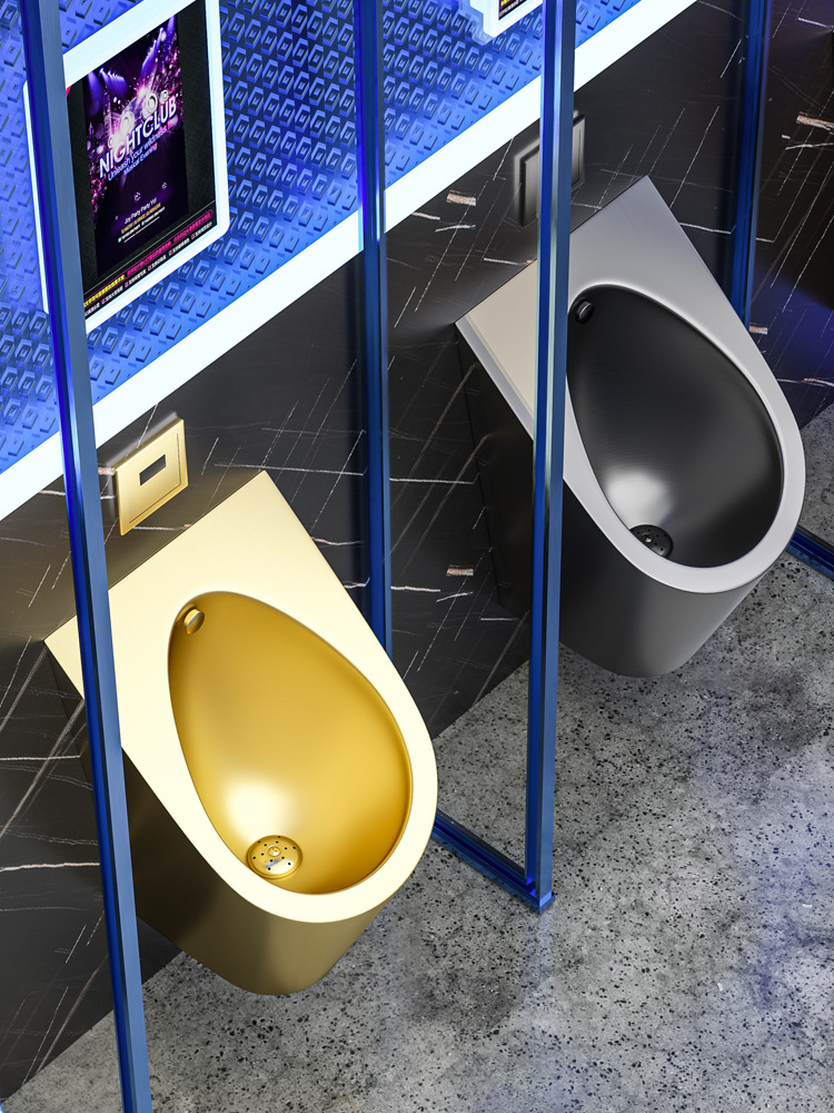 Stainless steel men's hanging bucket sensor toilet bowl, urinal, wall-mounted sensor toilet, KTV urination, no rust Application Scenario