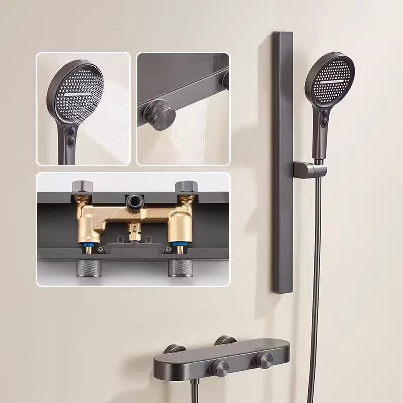 Small-sized split showerhead shower set, bathroom with hot and cold knob, pressurized cream air, no ceiling spray and shower Application Scenario