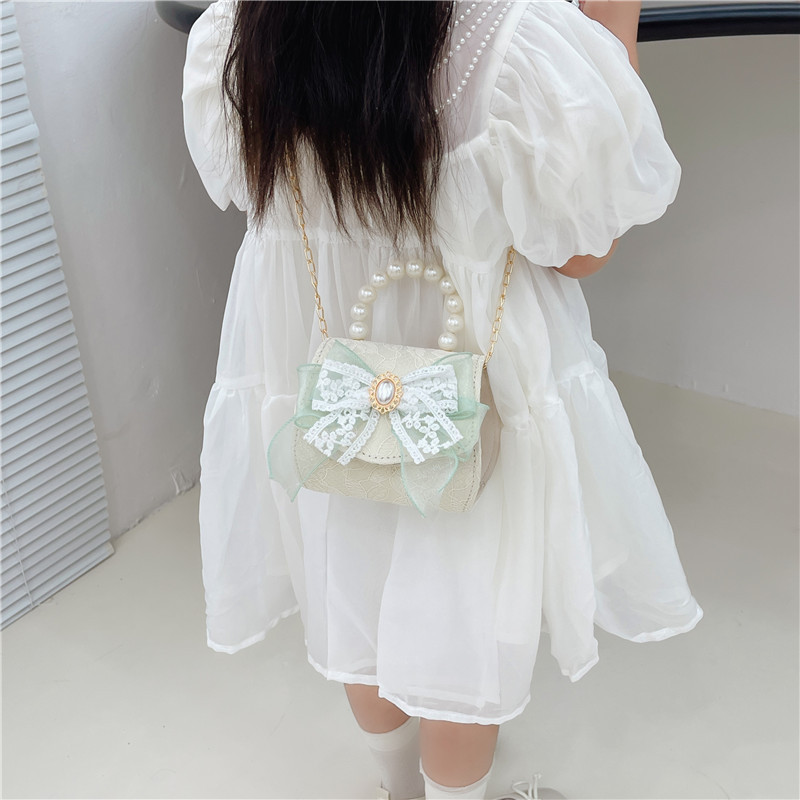 Children's single-shoulder crossbody bag, fashionable and stylish princess, Korean version girls' bow chain bag, 2025 new style coin purse Specification drawing