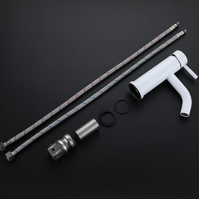 White hot and cold bathroom basin, washbasin, washbasin, countertop basin, washbasin, single-hole faucet Application Scenario