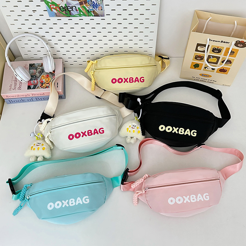 2025 New style chest bag for girls, high appearance level, versatile letter sports phone bag, student casual crossbody single-shoulder waist bag Specification drawing