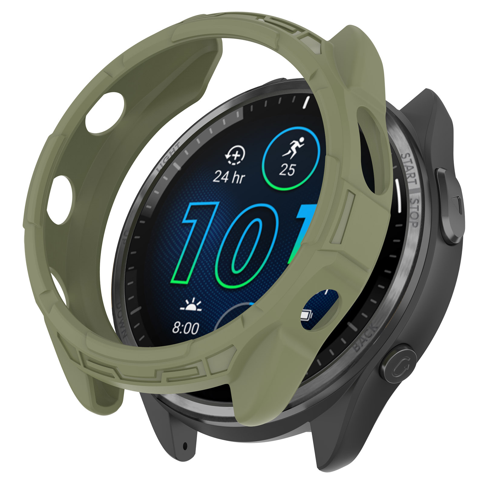 Xinyuan Shuntong is equipped with a tpu soft rubber openwork armor case for the Garmin Forerunner965 watch Item Picture