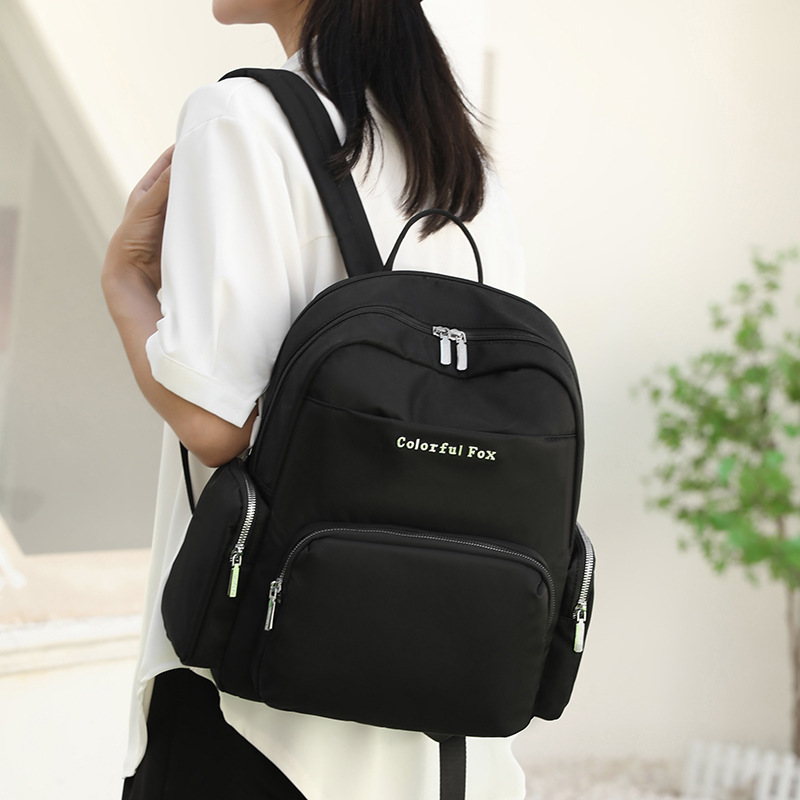 Colorful Fox's new backpacks are made of water-resistant nylon fabric for women and large capacity for men's travel and students details Picture