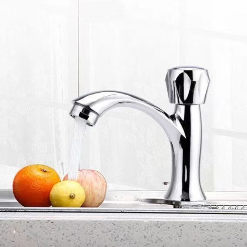 Copper washbasin faucet, single-cooling bathroom washbasin, countertop basin, washbasin, cold water, single-hole basin, faucet, cross-border Specification drawing