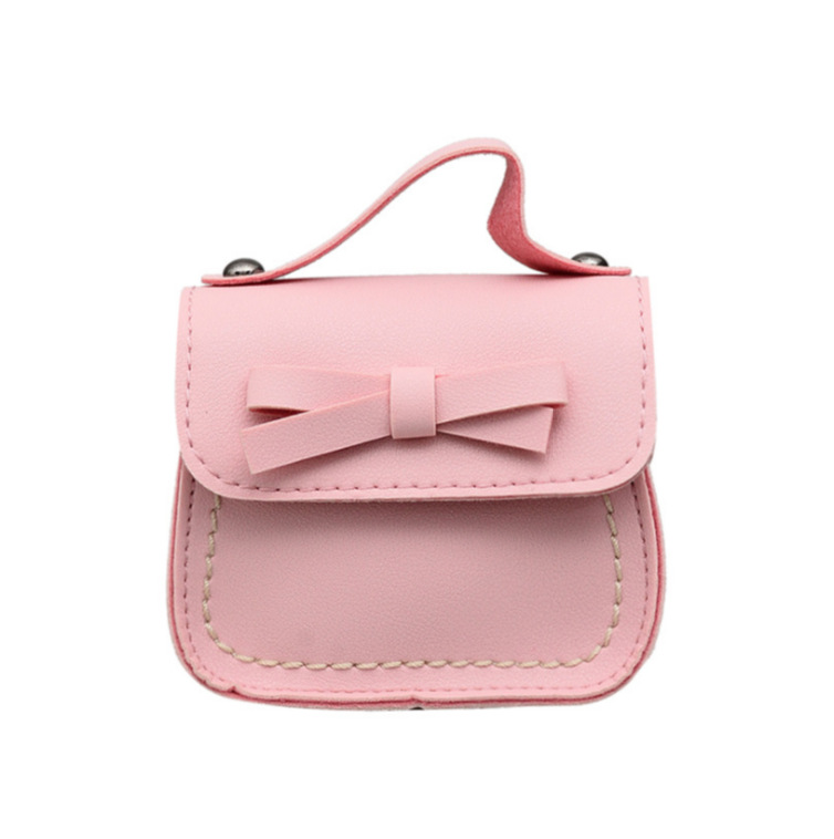 Children's crossbody bag 2020 New Korean-style girls' bow simple and fashionable baby single-shoulder loose change accessory bag Item Picture