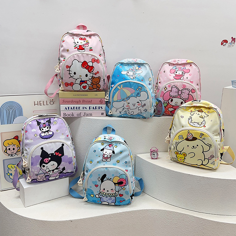 Cute cartoon, lightweight and lightweight schoolbag for kindergartens, fashionable and versatile children's backpacks for outdoor leisure travel full figure
