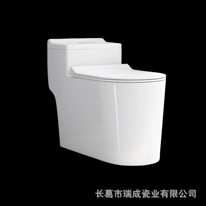 Small-sized simple toilet, household flush toilet, siphonic hotel engineering toilet, anti-odor and silent ceramic toilet details Picture
