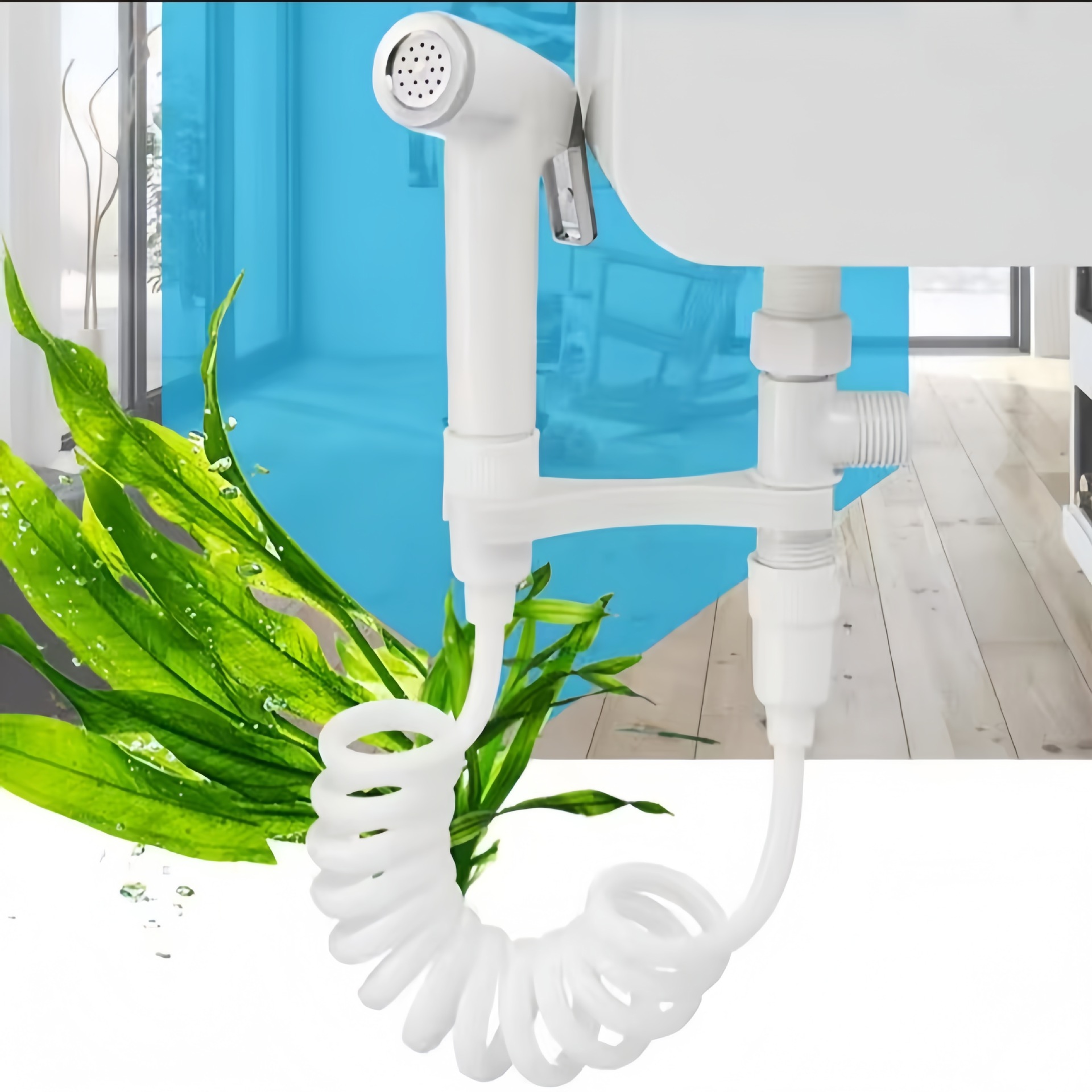 Body wash, women's shower head, pressurized toilet spray gun set, bathroom companion cleaning, bottom flushing, water gun full figure