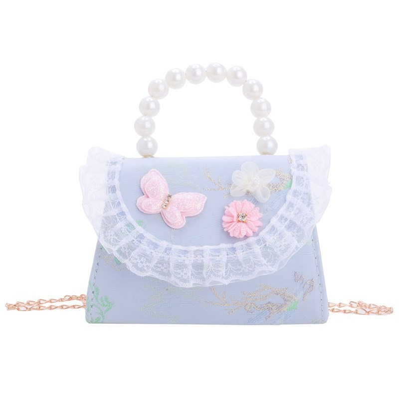 New retro Chanel-style pearl handbag 2025 New Year Red envelope coin purse for girls, Hanfu princess bag Item Picture