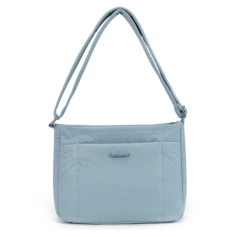 Colorful Fox Korean version ins women's lightweight down crossbody bag, versatile and niche casual commuter messenger bag Item Picture