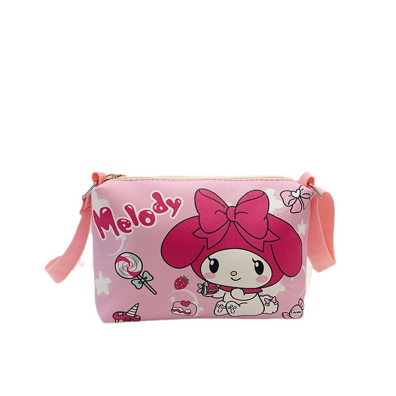 The new KD186-2 cartoon crossbody bag is a cute and large-capacity PU single-shoulder bag for outdoor organizing and storage Item Picture
