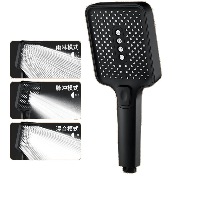 Square, non-pressurized, coarse-hole, large-panel showerhead for bathing, large-water shower head, large-hole showerhead for household use Item Picture