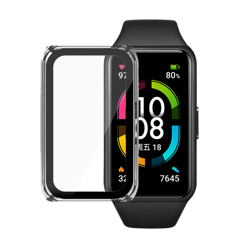 Honor Band 6/7 Protective case is compatible with oppo watch free PC tempered glass integrated case details Picture