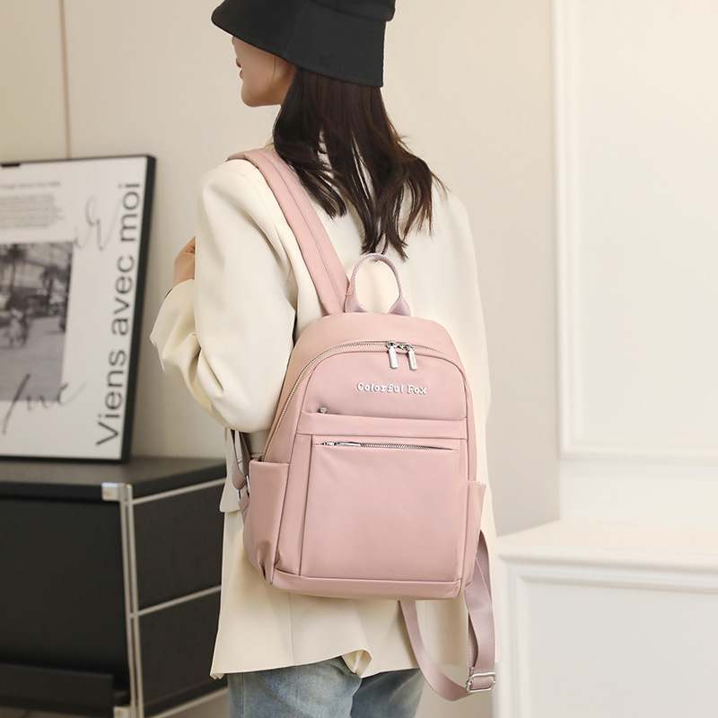 Colorful Fox's new large-capacity multi-layer backpack, a fashionable and trendy women's backpack, and an outdoor casual travel bag details Picture