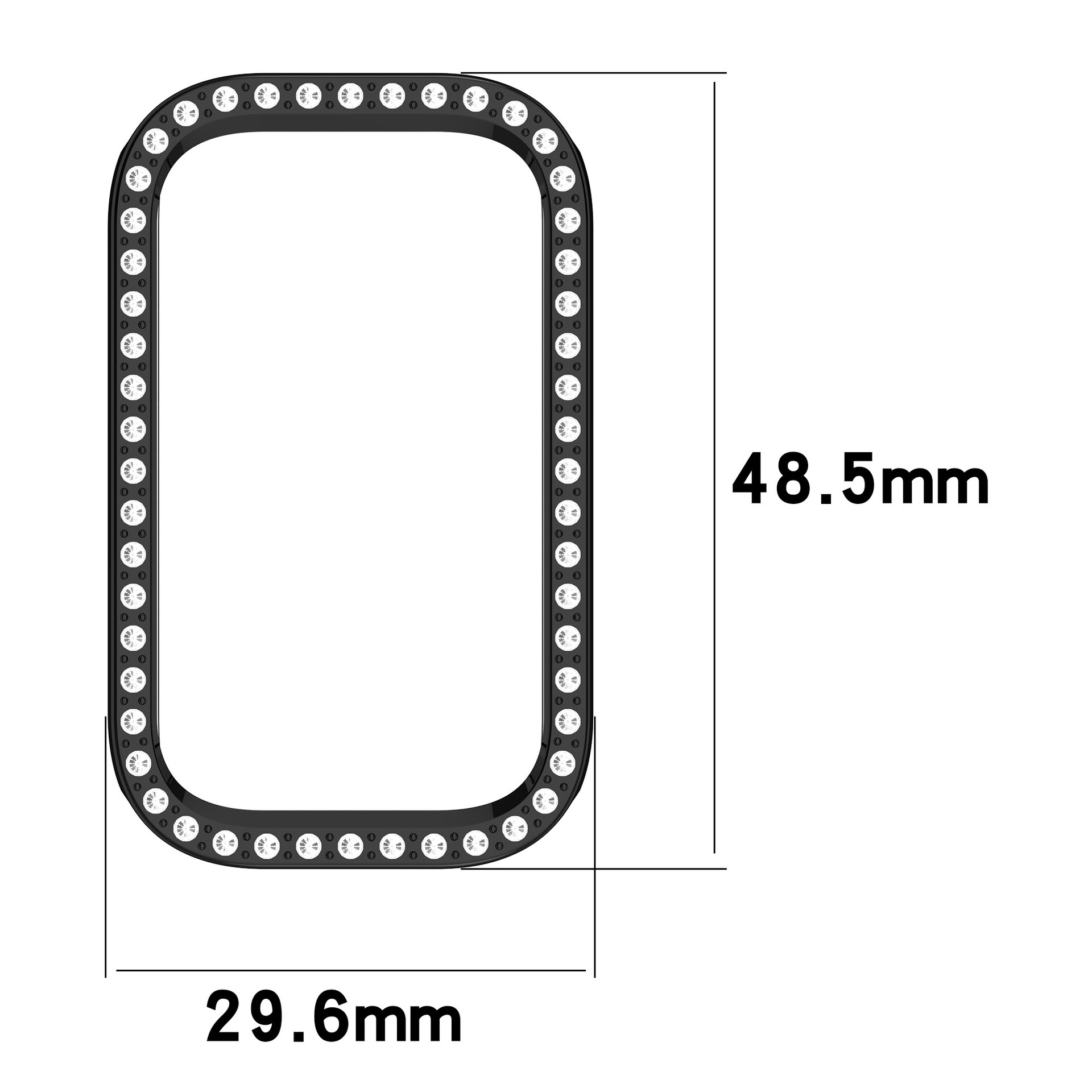 Suitable for Redmi Band 3 with diamond protective case, Xiaomi Band 9active with diamond protective case, half-pack PC with diamond inset case details Picture