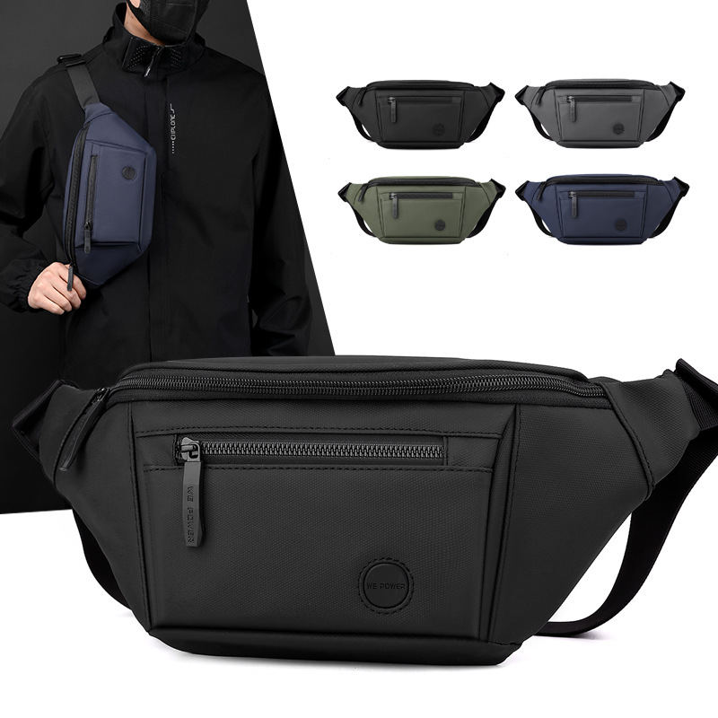WEPOWER's new men's chest bag, daily sports outdoor crossbody bag, versatile single-shoulder small crossbody bag, casual waist bag full figure