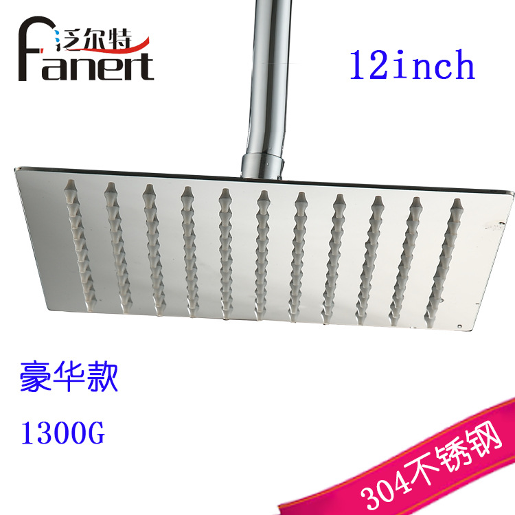 304 stainless steel ultra-thin top shower head, pressure-increasing water-saving shower head, cross-border exclusive supply Item Picture