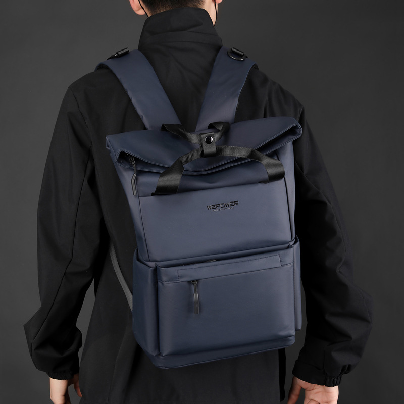 WEPOWER's new large-capacity backpack for college students, short-distance travel backpack, computer bag, and lightweight casual schoolbag Specification drawing