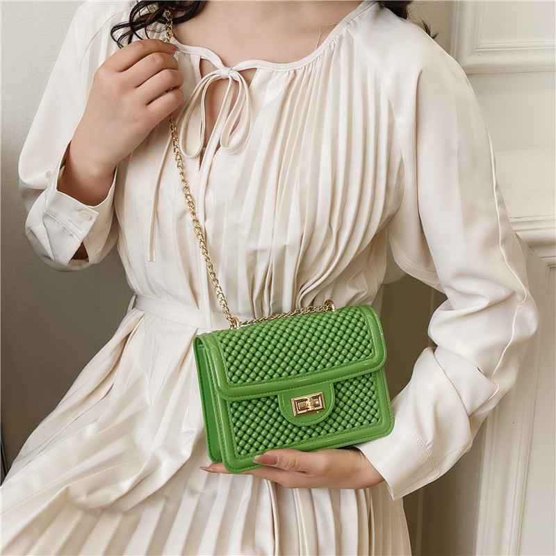 2025 Summer New trendy and fashionable women's bag, pearl grain underarm women's bag, quality chain single-shoulder crossbody bag Specification drawing