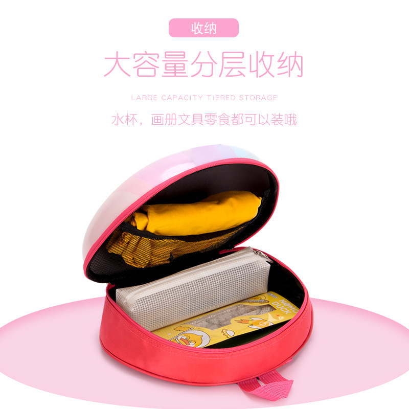 Wholesale of children's backpacks, trendy cartoon donut eggshell bags, kindergarten school bags, early education class gift backpacks Application Scenario
