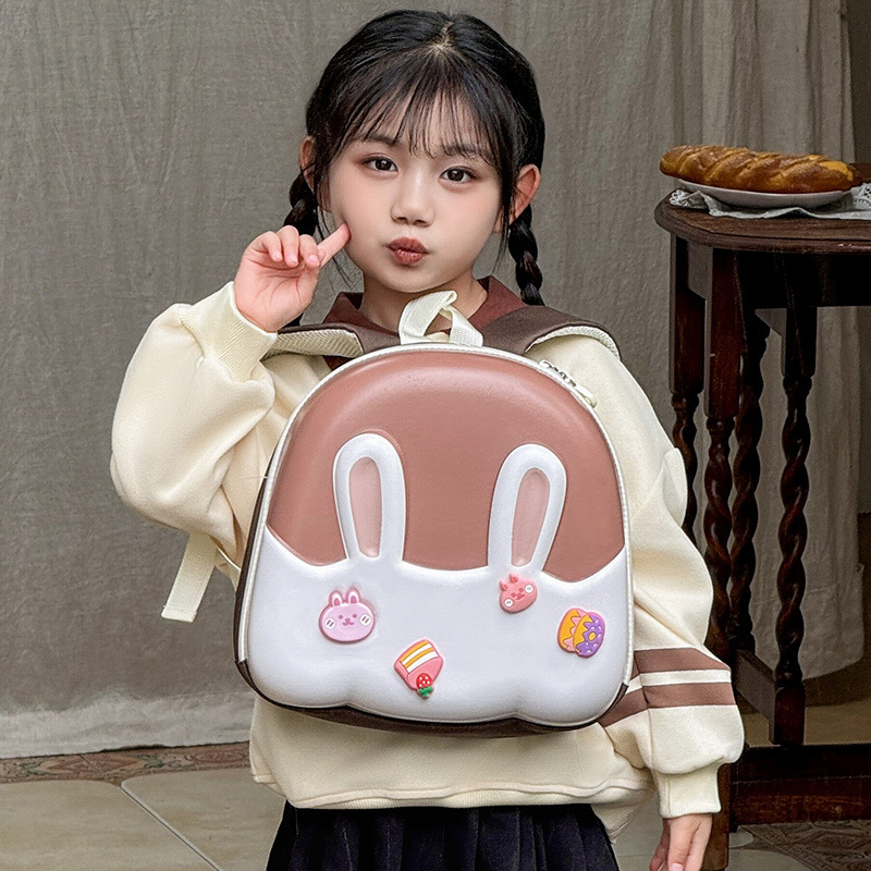 2024 New cartoon children's schoolbag, kindergarten eggshell bag, boys' and girls' glowing rabbit small bags, cute backpacks Specification drawing